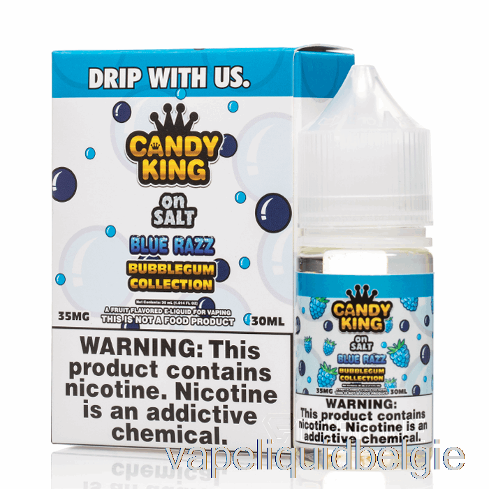 Vape Vloeibare Blauwe Razz Bubblegum Collectie - Candy King Op Zout - 30ml 35mg